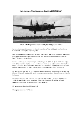 A preview of a PDF biography for Cawthra, Norman Algar Musgrove